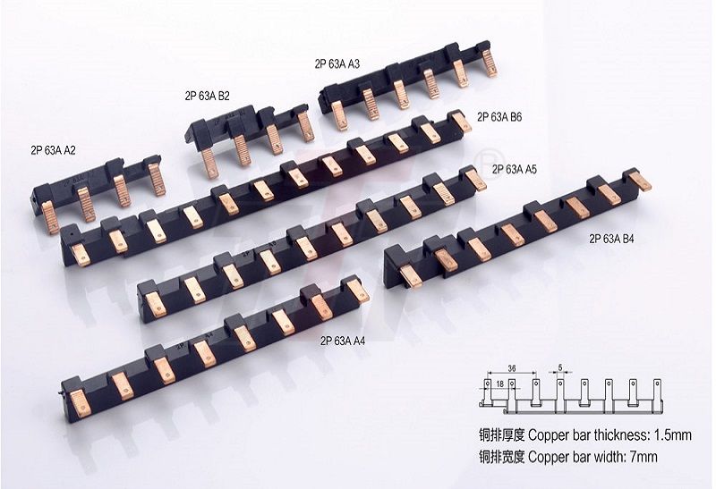 2P 63A Combinated Electrical Busbar GK702-63A