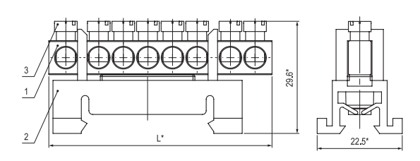 Brass Terminal with Fixing Part GK009-0609S