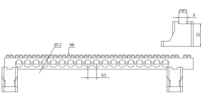 Customized Termianl Blocks GK036-0811