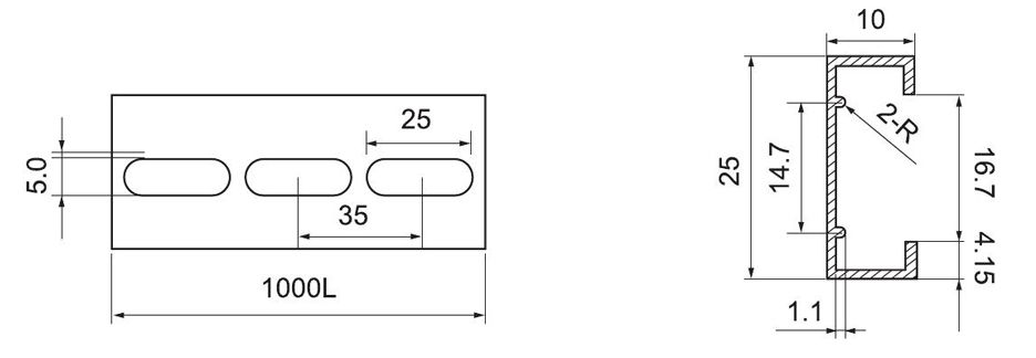 Aluminum Din Rail CP 1