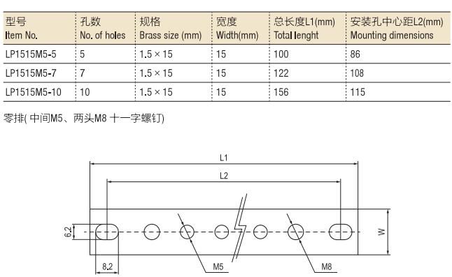 Neutral Link 1.5*15